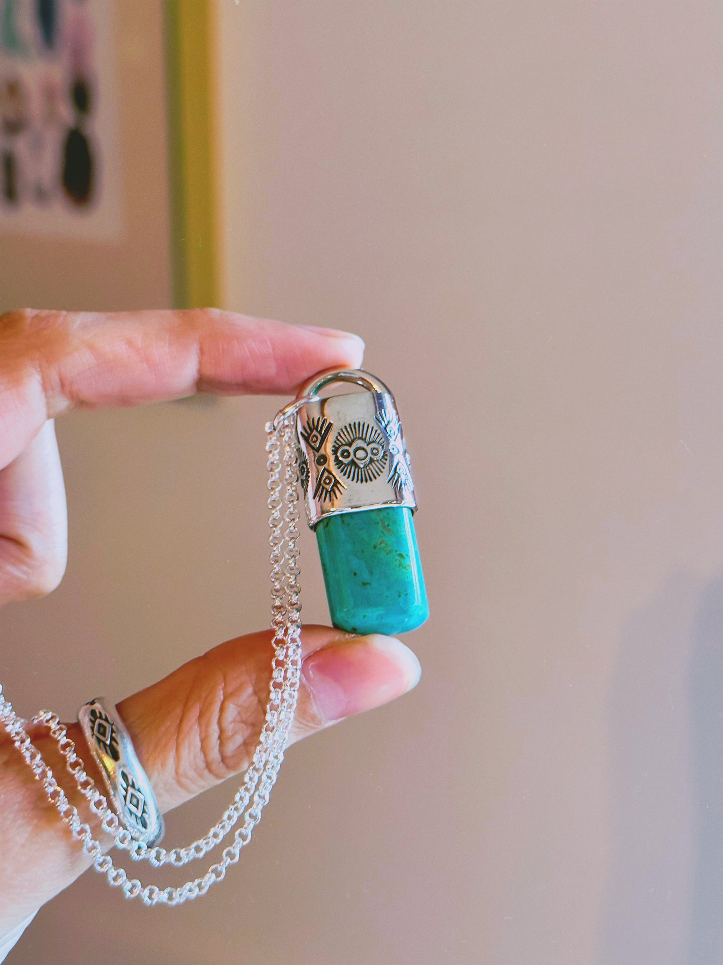 Turquoise Mountain Talisman Necklace