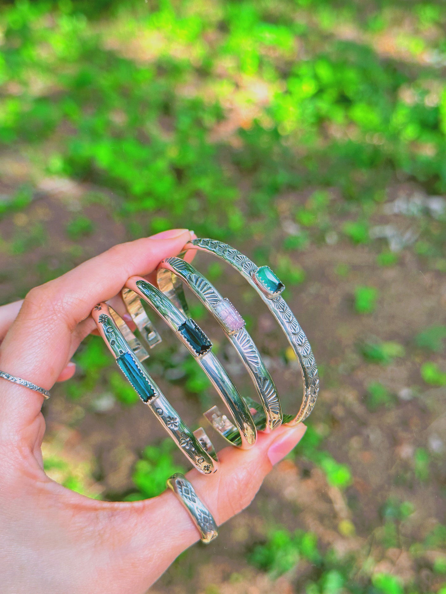 Pre-order pink tourmaline cuff for Elise ONLY