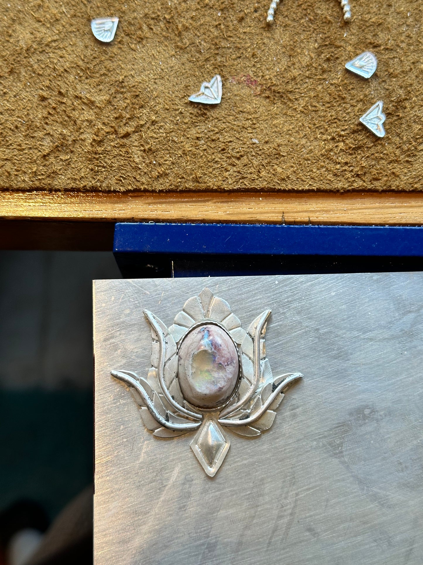Lotus botanical opal necklace for Tasha ONLY