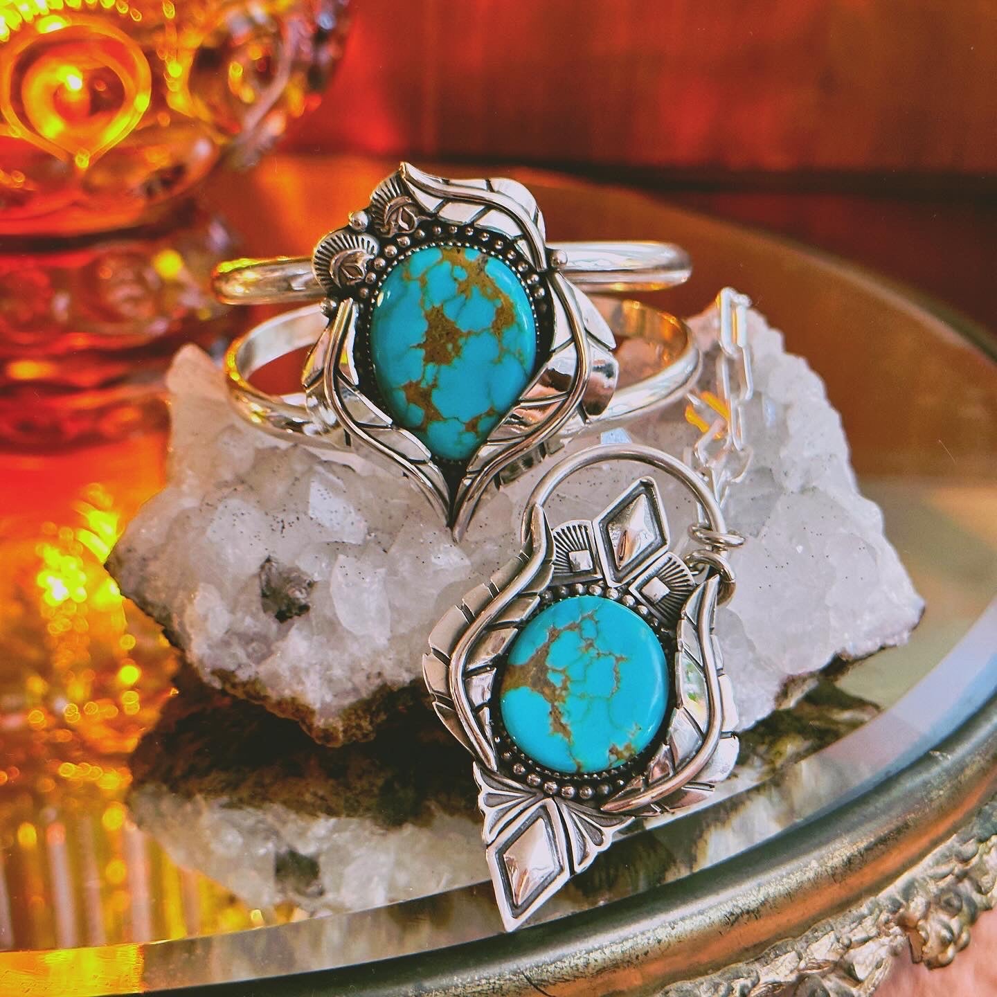 Sonoran Gold turquoise set for Chelsie ONLY