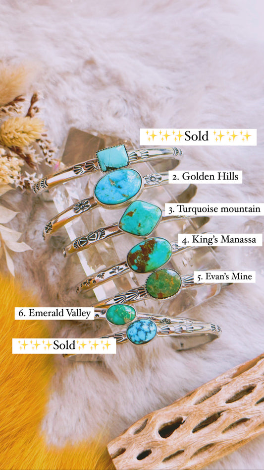 Emerald Valley cuff No. 6 for Katy ONLY