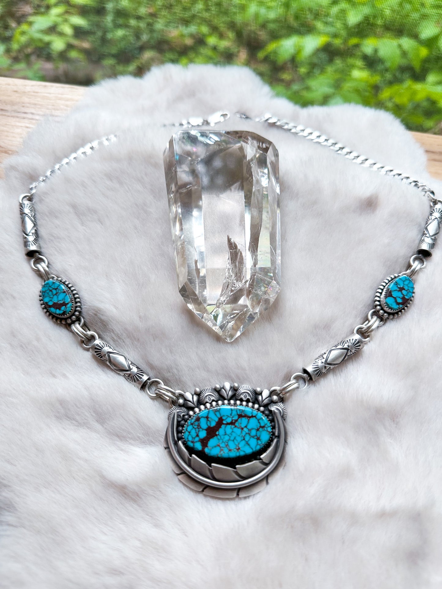 Heirloom Egyptian Turquoise Necklace with Kinetic Links
