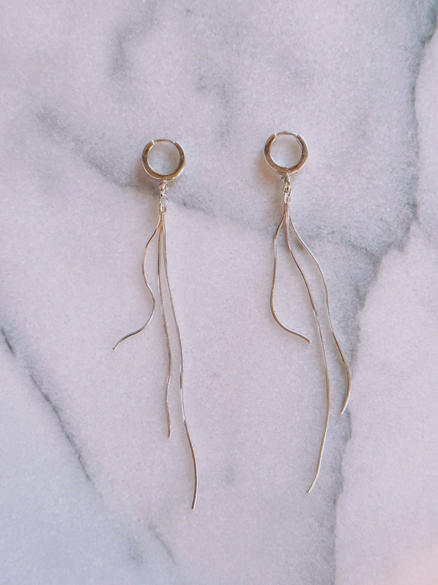 Astra Silver Fringe Earrings - Made To Order