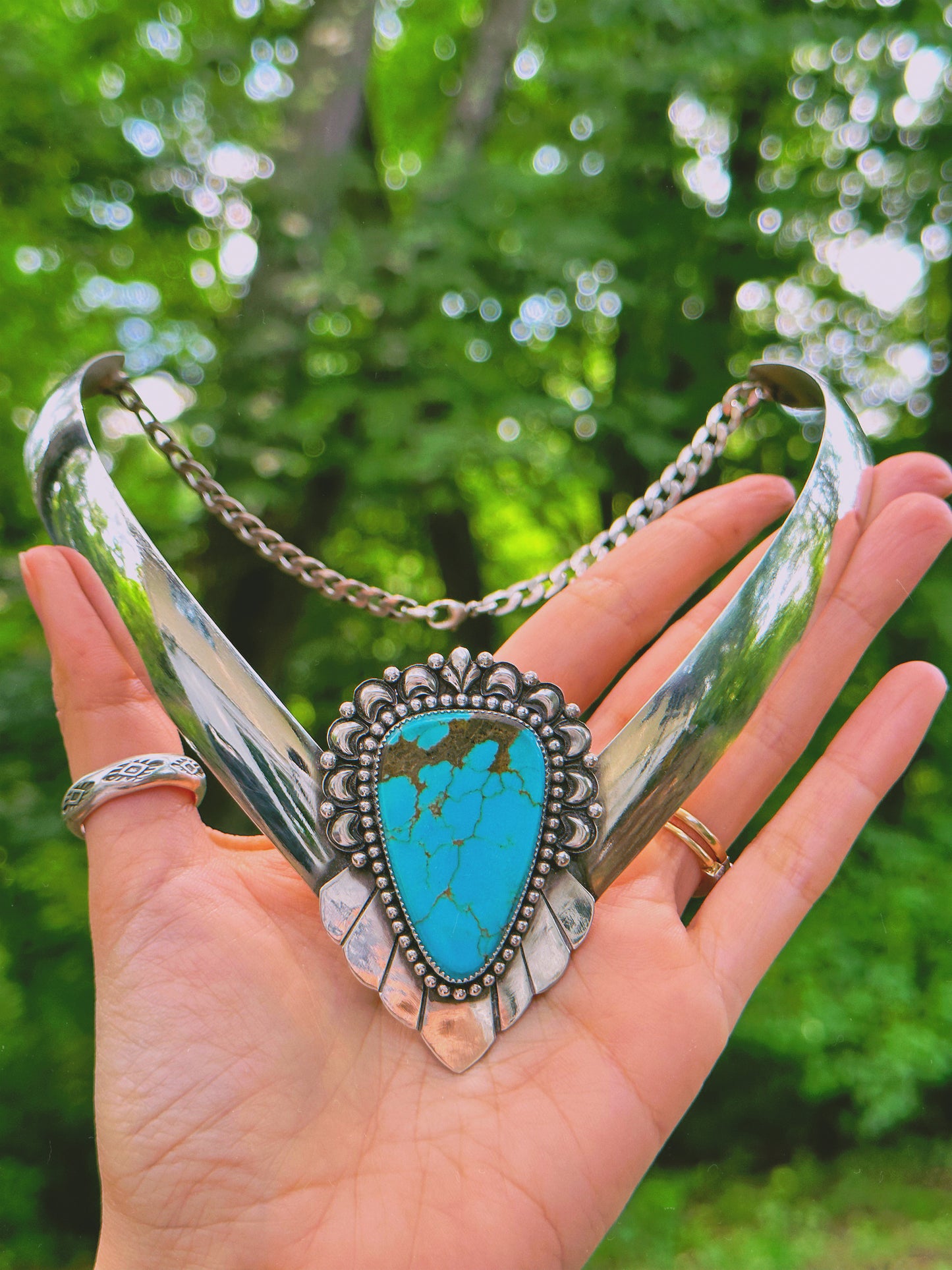 Heirloom Sonoran Turquoise Choker Necklace