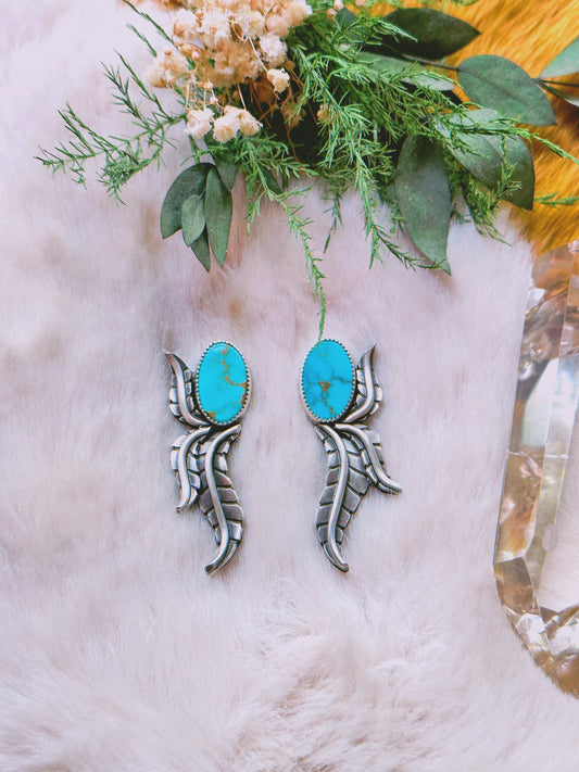 Botanical Sonoran turquoise earrings for Ford Tresa ONLY