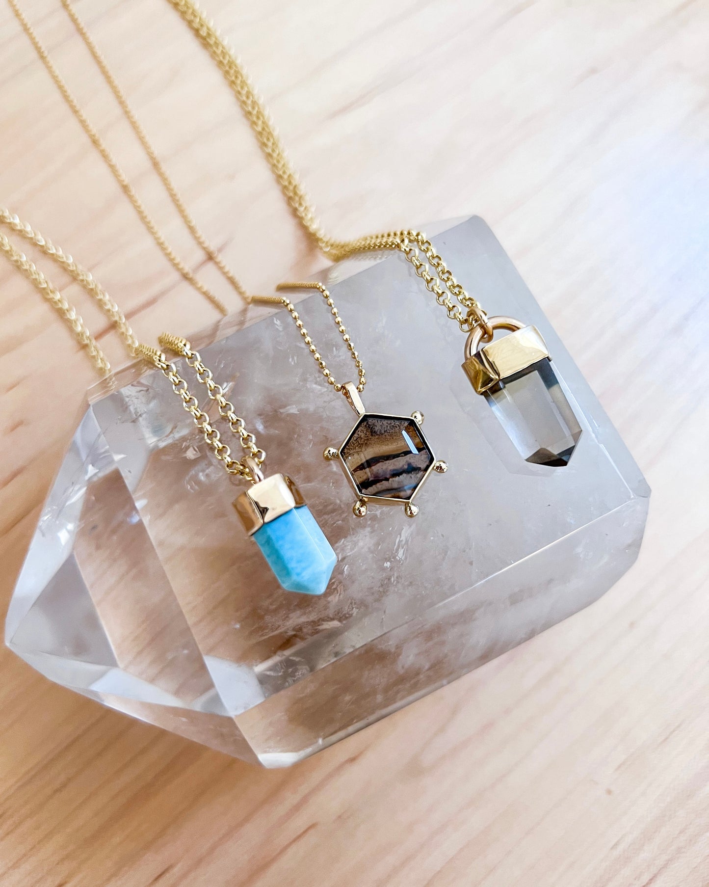 25% OFF Cosmos Montana Agate Necklace in 18k and 14k gold