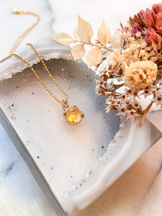 Soleil Necklace with Citrine